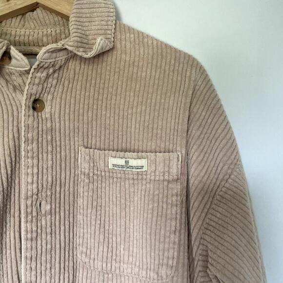 Urban Outfitters BDG pink corduroy jacket women's size XL pockets button down - Picture 2 of 7